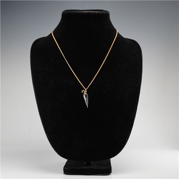 Swarovski Crystal Memories Umbrella Gold-Toned Link Pendant Necklace