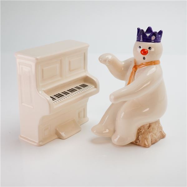 2pc Royal Doulton The Snowman Gift Collection Figurine with Piano