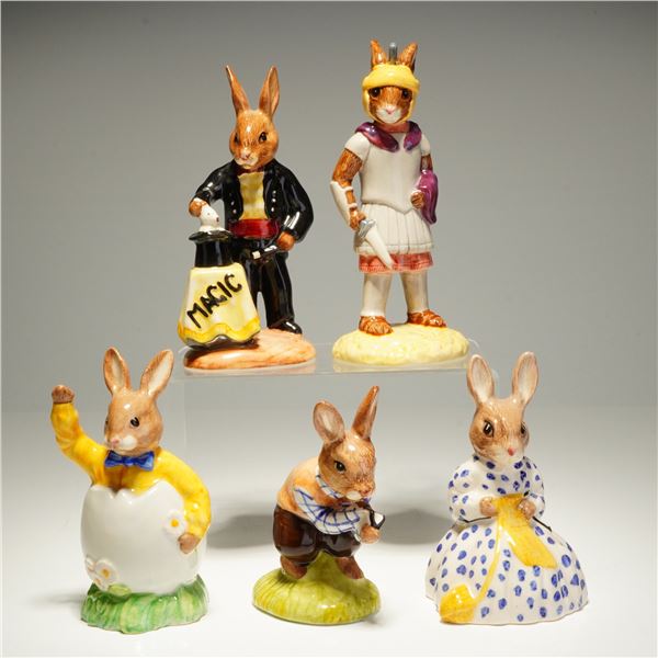 5pc Royal Doulton Bunnykins Figurines