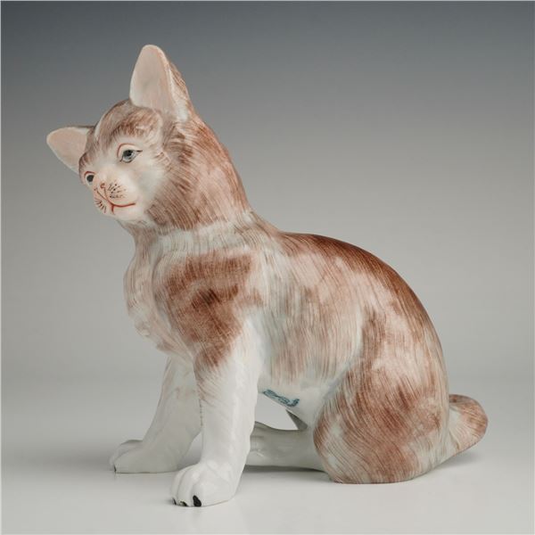 Carl Thieme Dresden Potschappel Porcelain Cat Figurine