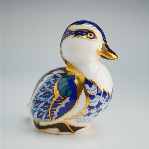 Royal Crown Derby Swimming Duckling Paperweight