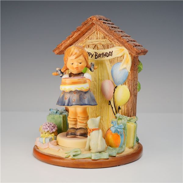 Goebel Hummel Happy Birthday Figurine with Hummelscape Base