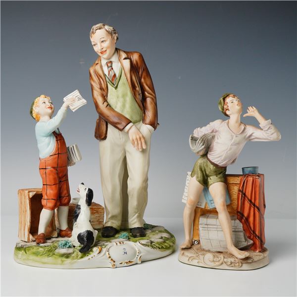 2 Italian Porcelain Figurines Signed Meneghitelli & Benni
