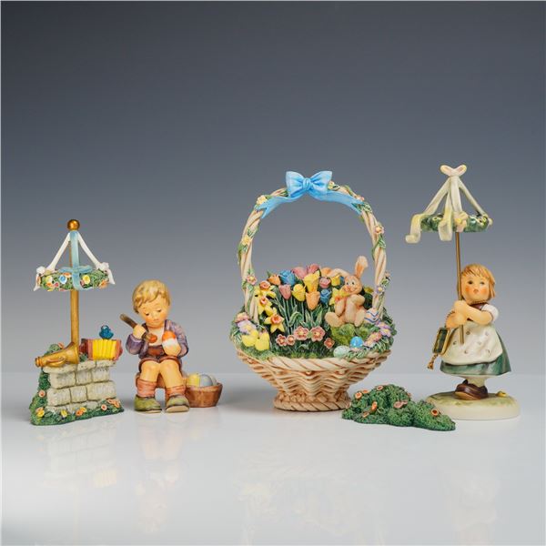 A Set of Goebel Hummel Figurines and Miscellaneous Hummelscape Accessories