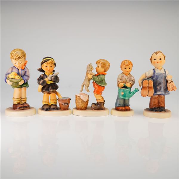 A Set of Five Goebel and Hummel Manufaktur M.I. Hummel Ceramic Figurines