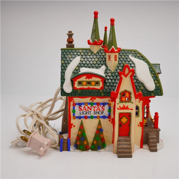 Dept 56 North Pole Santas Light Shop Building