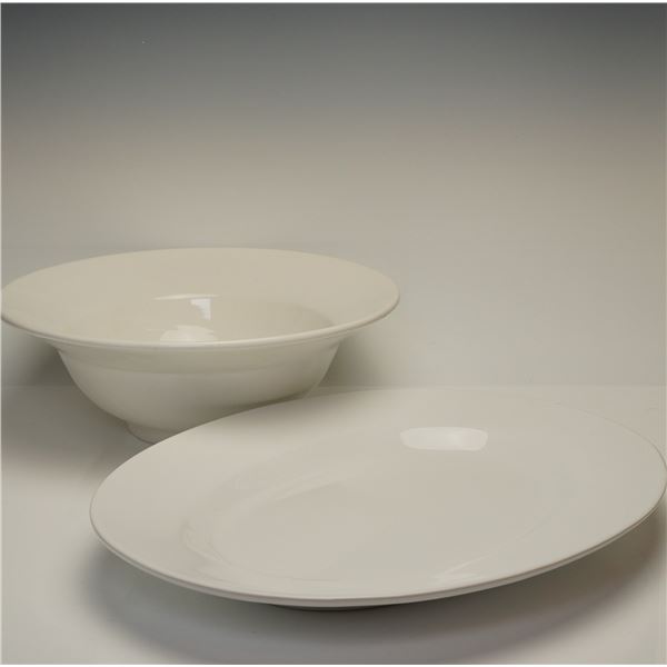 2pc The Cellar Italy & ASA Germany White Serving Platter and Bowl