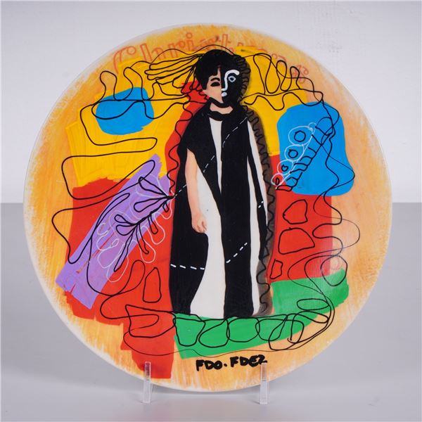 FDO.FDEZ (Cuban, b. 1962) Hand-Painted Porcelain Plate, Signed & Numbered