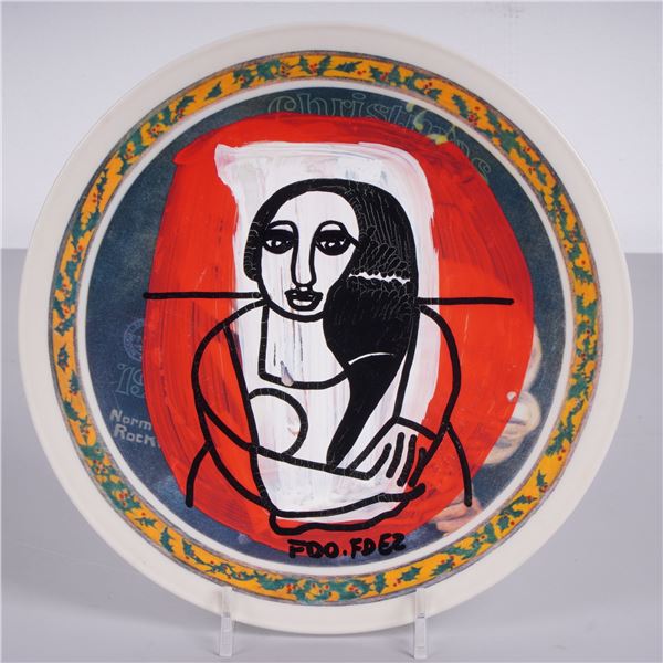 FDO.FDEZ (Cuban, b. 1962) Signed Hand-Painted Porcelain Plate