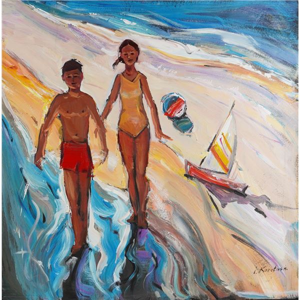 Igor Korotash, Beach Day, (Signed)