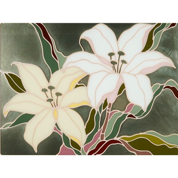 Robert Reinhardt von Liski Lilies Mixed Media Relief