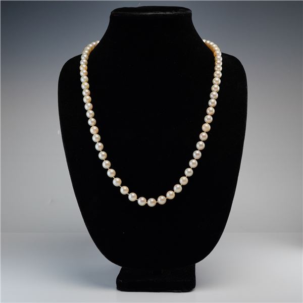 Pearl Single-Strand Hand-Knotted Necklace