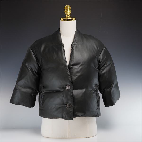 Jil Sander Black Cropped Puffer Blazer Jacket