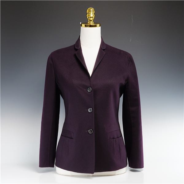 Jil Sander Plum Purple Three-Button Tailored Blazer Jacket