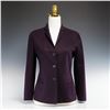 Image 1 : Jil Sander Plum Purple Three-Button Tailored Blazer Jacket