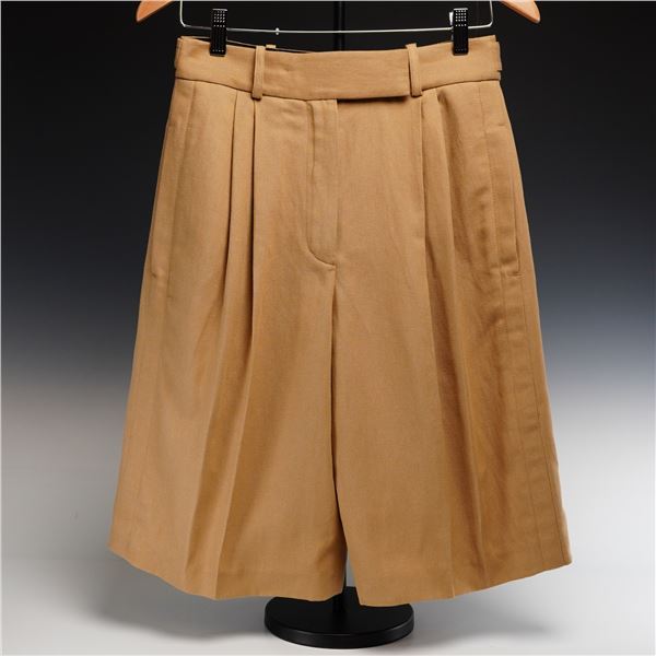 Proenza Schouler Jenny Pleated Wide-Leg Cotton Linen Shorts