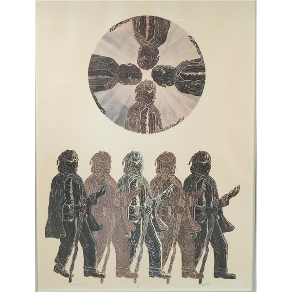 Theodore, Blind World, Large Woodcut on Paper, Edition 309/500