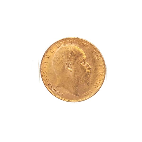1903 UK 1 Sovereign King Edward VII Gold Coin