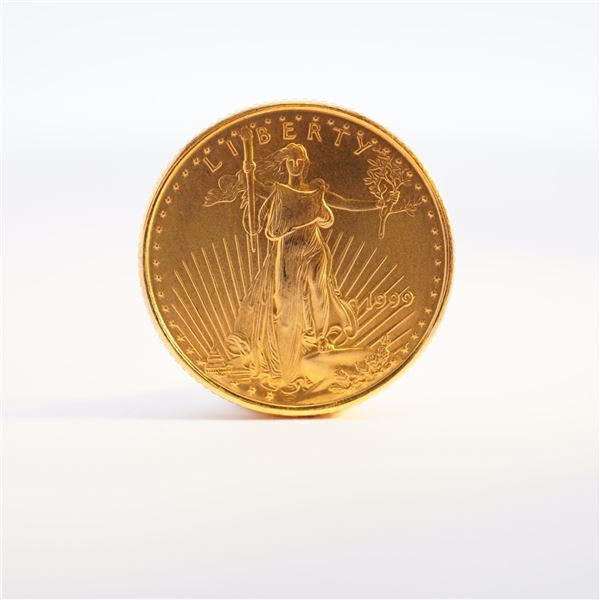 1999 1/10 Fine Gold $5 American Gold Eagle Coin