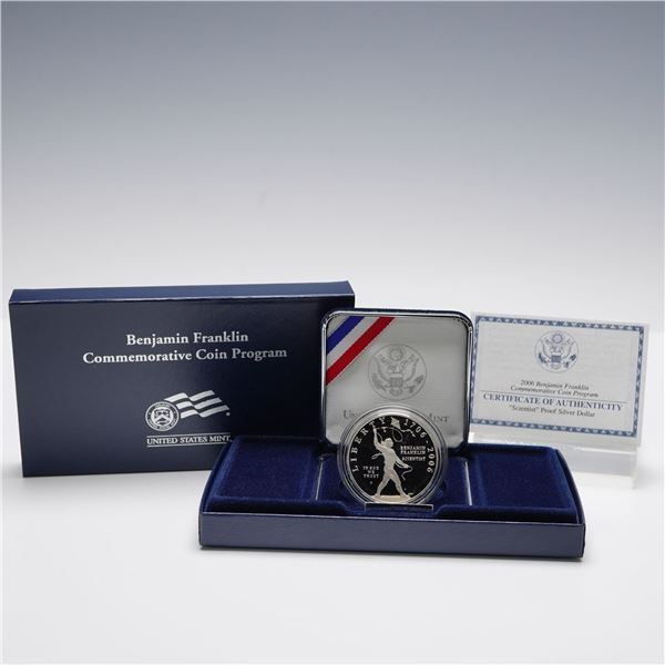 2006-P Benjamin Franklin 300th Birthday Proof Silver Dollar