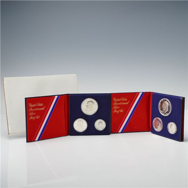 2pc 1776-1976 U.S. Bicentennial Silver Proof Sets