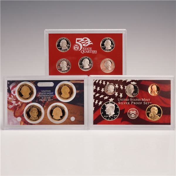 3pc 2007 United States Mint Silver Proof Set