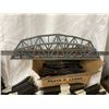 Image 4 : VINTAGE HO SCALE MODEL TRAIN TRACKS AND ACCESSORIES, INCLUDING BRIDGES, STRAIGHT SECTIONS, AND CURVE