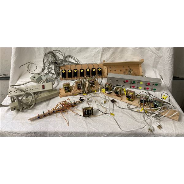 MODEL RAILROAD CONTROL PANEL AND MISCELLANEOUS; LOT