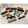 Image 1 : VINTAGE MODEL TRAIN CARS, PARTS, AND A LOCOMOTIVE