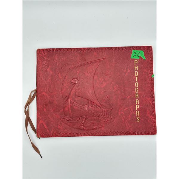 1946 Viking Ship Embossed Leather Photo Album