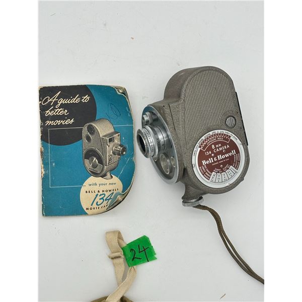 Bell & Howell 134 Movie Camera with Bag and Booklet