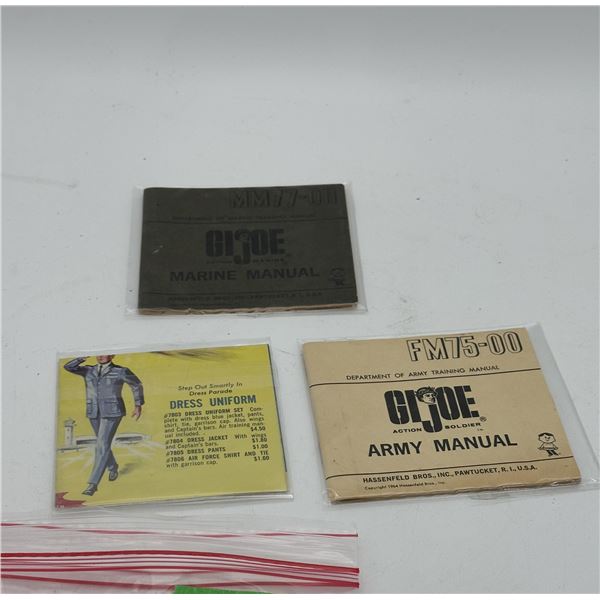 3 x Original G.I. Joe Manuals Mint