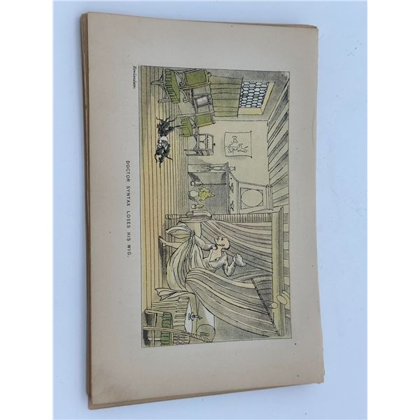 40 x Circa 1870s Original Lithographed plates Dr. Syntax