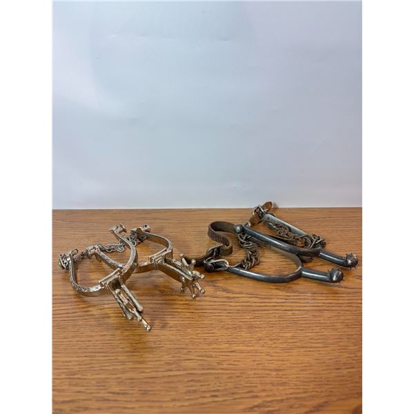 2 Sets of cowboy spurs