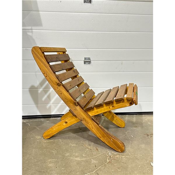 Unique fold out wooden porch / travel / camping chair solid