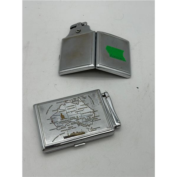 2 x Cigarette cases with built in lighters Ronson / Colibri