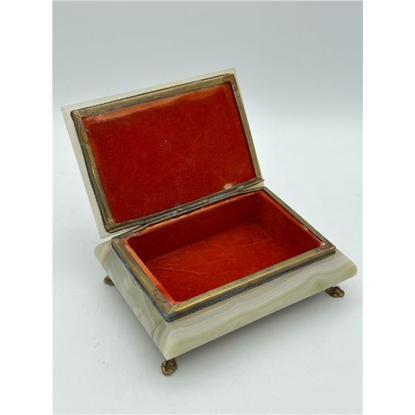 Large heavy antique stash box possibly Jade