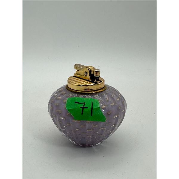Purple Glass Table Lighter