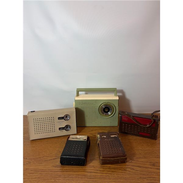 5 x vintage transistor radios