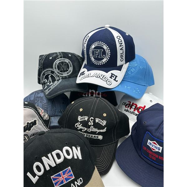 10 x NOS baseball caps travel, sports and more
