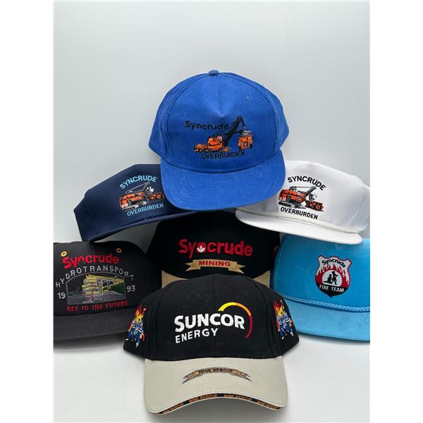 7 x NOS Syncrude Oil Gas baseball caps 80s and 90s