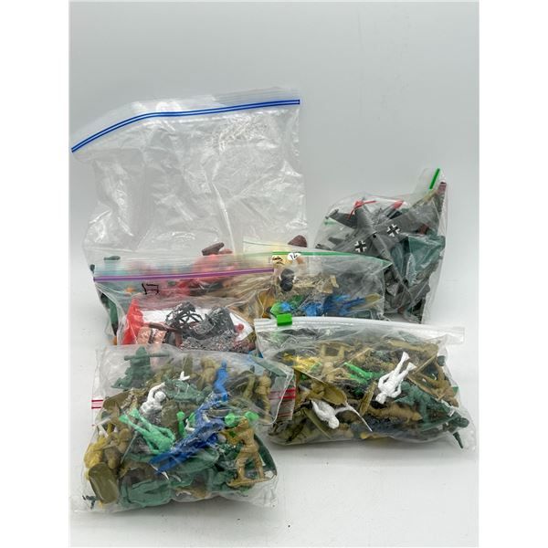 Large collection of toy soldiers planes and more