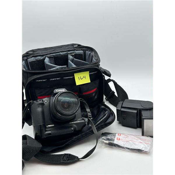 Canon 35mm Film Camera Kit w/ Tamrac Bag & Flash