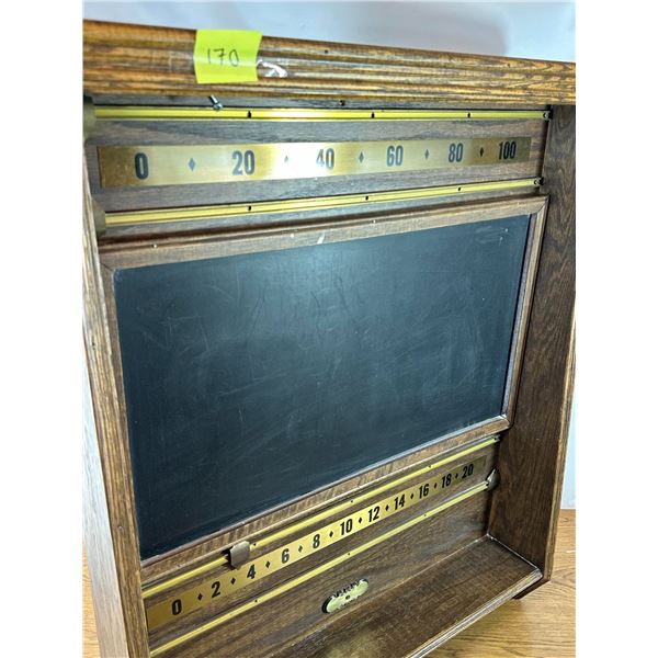 Antique Wooden Billiards/Pool Scoreboard w/ Sliding Markers