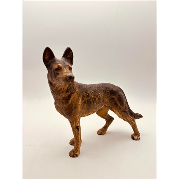 Heavy Cast Doorstop of a Standing German Shepherd