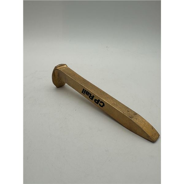 Commemorative CP Rail Brass Railroad Spike