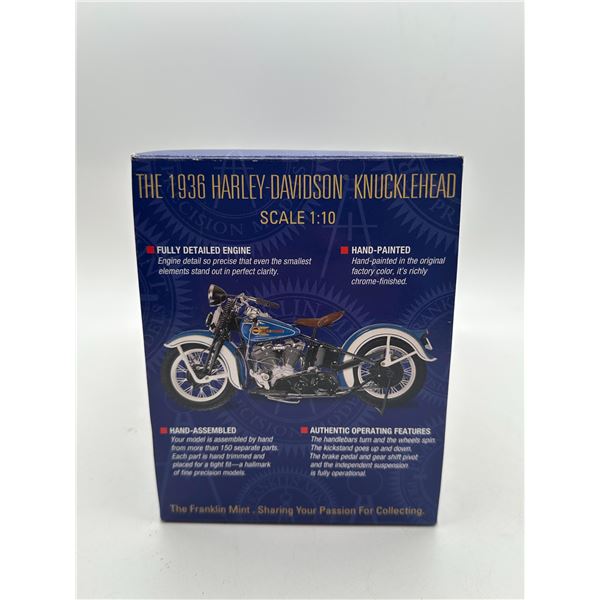 Franklin Mint 1936 Harley-Davidson Knucklehead Road Rally Edition Die-Cast Model