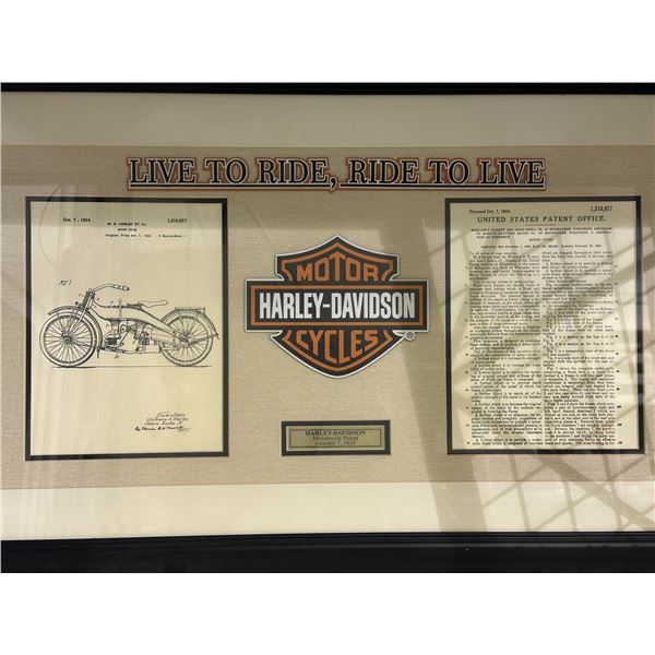 Framed 1924 Harley-Davidson 'V' Type Twin Spare Parts Catalogue Display
