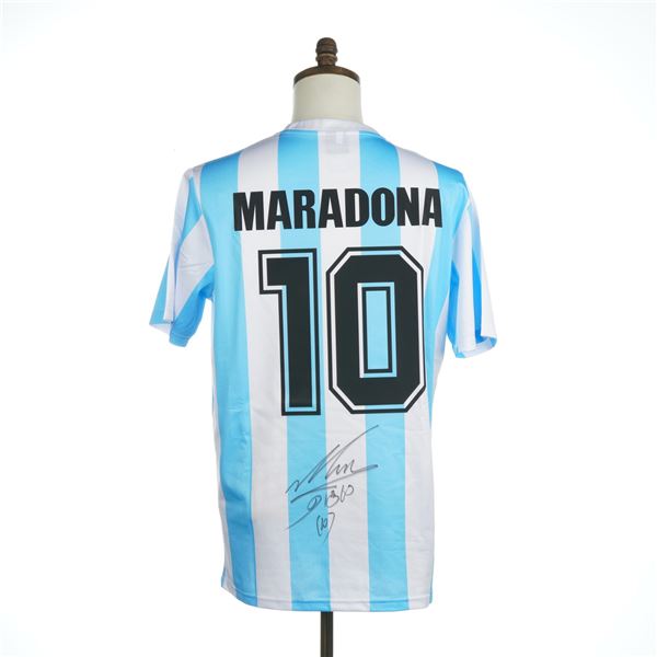 Diego Maradona Signed 1986 Argentina Home Jersey FIFA World Cup Icons