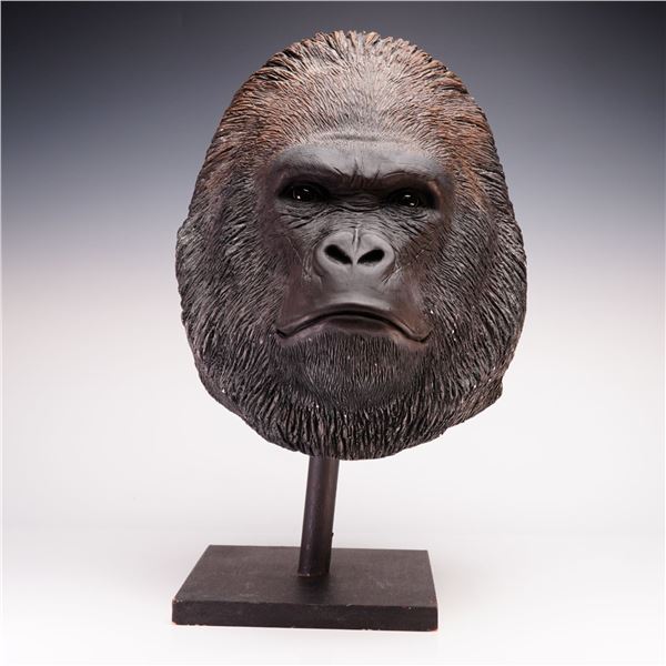 Sandra Brue, Sculpted Silverback Gorilla Head, Life-Size